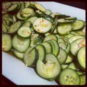 "Ooi muchim, the Korean spicy cucumber salad" (@ejane27)